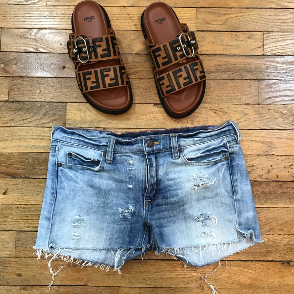 J. CREW Distressed Festival Cut Off Shorts